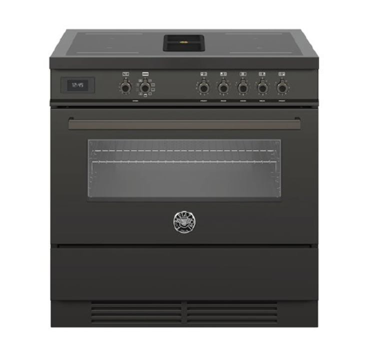 90 cm Air-Tec cooker with induction top and integrated hood, electronic oven